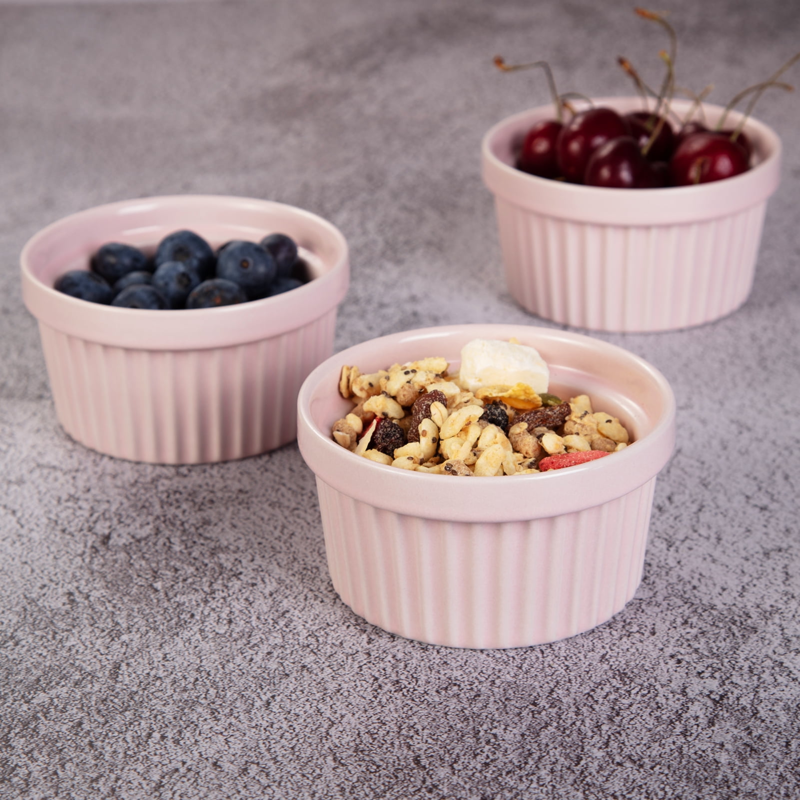 Coolmee 8 oz Ramekins Bowls, Set of 8, Porcelain Dipping Sauce Bowls