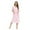 Pink, variant on Long Nightdress Pockets - Women Zipper Robe Short Sleeve House Dress Full Length Sleepwear Casual Comfortable Housecoat with Pockets S-XXL