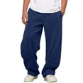 thumbnail image 2 of Dagugfen Boys Sweatpants Fleece Thermal Elastic Waist Loose Fitted Full Length Pants Outdoor Activewear Fall Winter Pants(11-12YearsNavy), 2 of 8