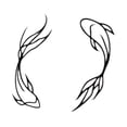 thumbnail image 2 of 2x Koi Fish Metal Wall Art Decor Escultura abstracta moderna para colgar en la pared 40 centímetros, 2 of 7