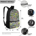 thumbnail image 5 of Uourmeti Durable 17 Inch Backpack for Shopping School, Roomy Interior Large Capacity Rich Texture School Backpack, Funny Golf Print, 5 of 6