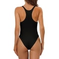 thumbnail image 3 of Unique Bargains Women's Deep V Neck Leotard Bodysuit Tummy Thong Full Shapewear S Black, 3 of 6
