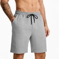 thumbnail image 5 of EOYWHK Men Shorts Athletic with Pockets Elastic Waist Athletic Shorts for Men Soft Lightweight Breathable for Basketball Running Gym Active Gray, Size S, 5 of 9