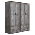 thumbnail image 3 of Brafab 71" Modern Functional Armoire Wardrobe Closet with Adjustable Shelf, Hanging Rail, and 2 Wide Drawers, 3 of 6
