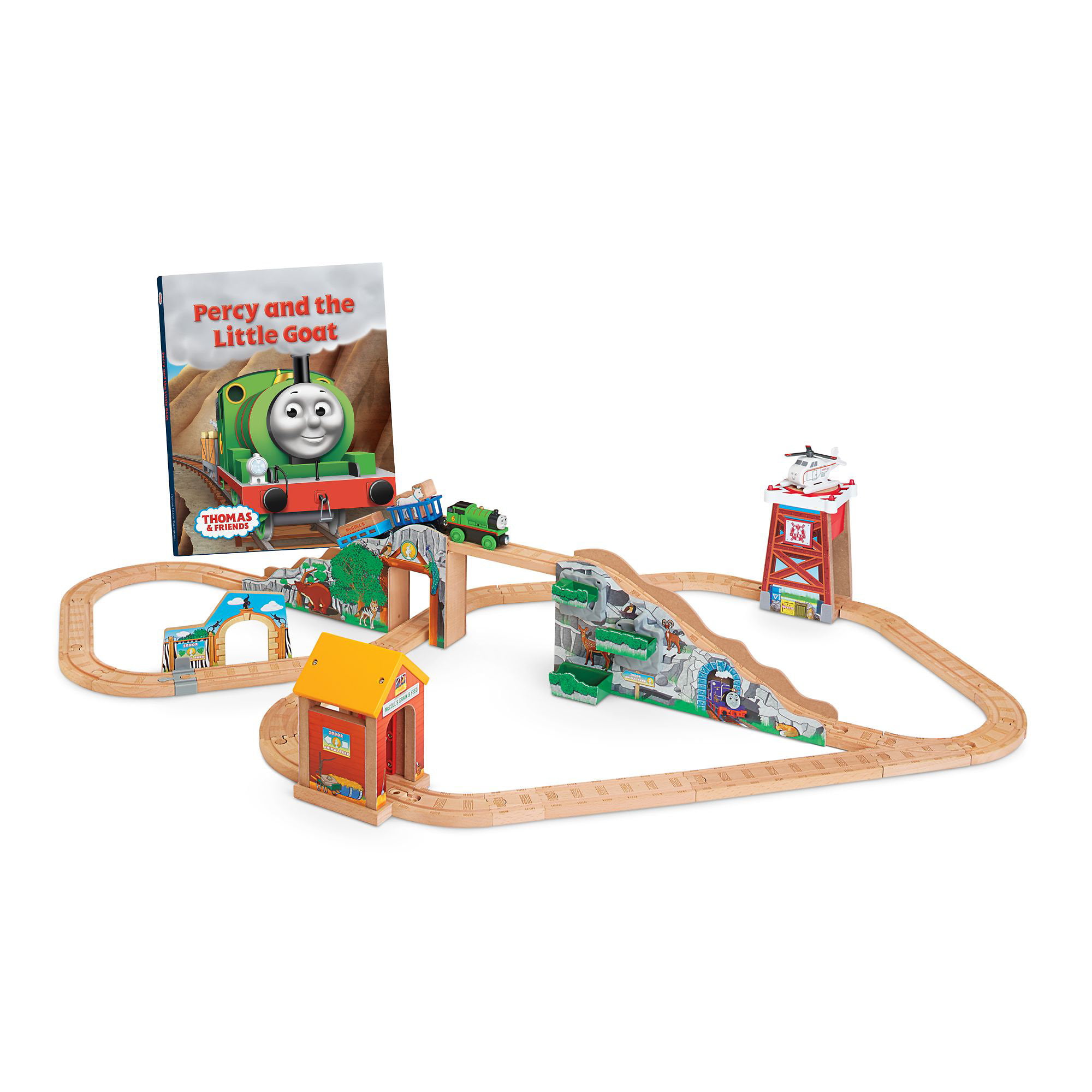 Fisher-Price Thomas & Friends Wooden Railway Percy & The Little Goat Set Toy 
