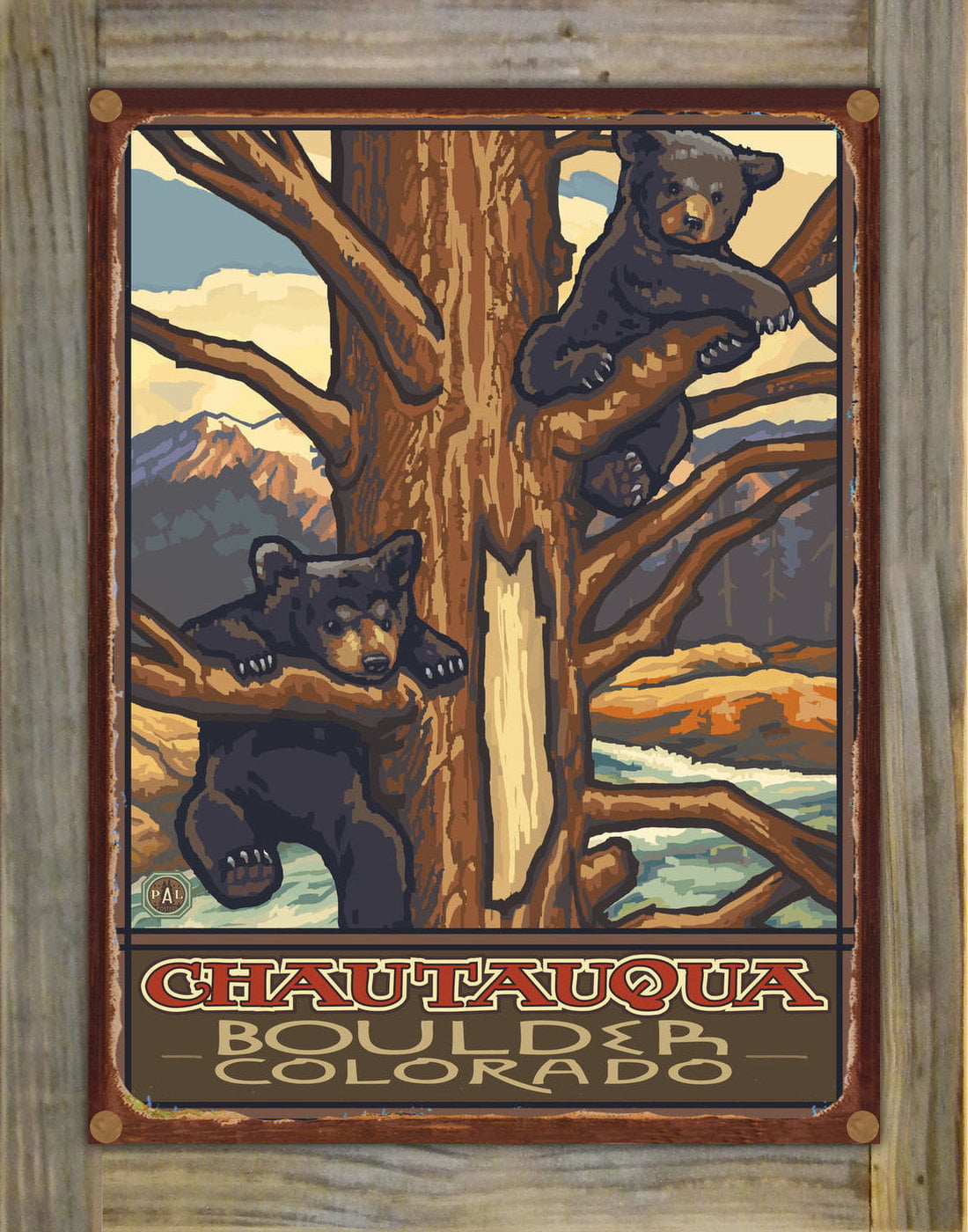 Lanquist Kentucky Bear Cub Falls Giclee Art Print Poster from Original Travel Artwork by Artist Paul A