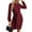 Wine Red, variant on Weardear Women's Long Sleeve Sweater Dress 2025 Fall Crewneck Bodycon Knit Dress with Tie Waist