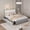 Light Gray, variant on Twin XL LED Bed Frame with Storage & Adjustable Headboard - Heavy Duty Velvet Platform Beds