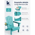 thumbnail image 4 of Folding Adirondack Chair Set of 2, HDPE All-Weather Folding Adirondack Chair, Aruba, 4 of 9