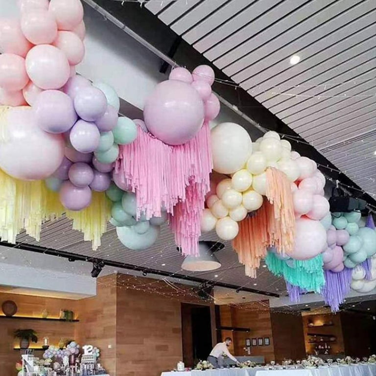 DIY : Crepe Streamer garland for Sofia themed Birthday Party decor