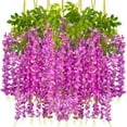 thumbnail image 7 of Artificial Wisteria Vine Garland Hanging Flowers, Long Fake Wisteria Plant Strings for Wedding Party Backdrop Wall Decor Photo Props Home Garden Decoration, 7 of 7