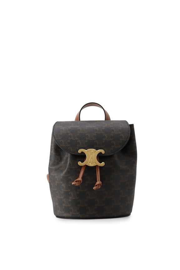 Pre-Owned Celine Triomphe Bonnie Leather Backpack, Handbag, Rucksack