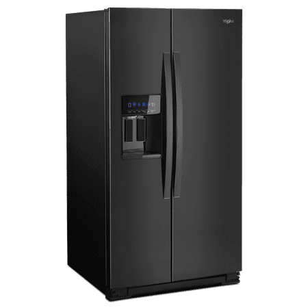 Whirlpool - 28.5 Cu. Ft. Side-by-Side Refrigerator with In-Door-Ice Storage - Black