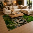 thumbnail image 3 of Gelasgo Natural Garden Path Velvet Area Rug, Green Landscape Pattern Rectangle Floor Carpet, Soft Plush Non Slip Rug for Living Room Bedroom, 3 of 5