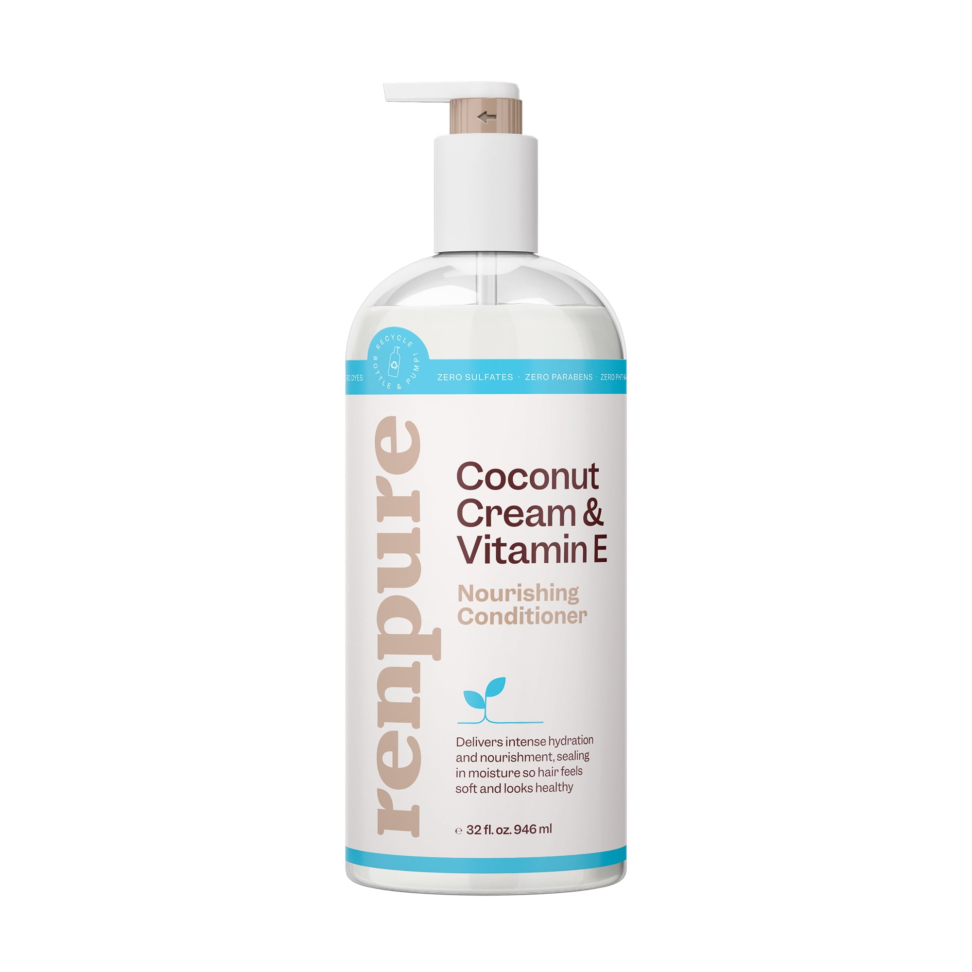 Renpure Coconut Cream & Vitamin E Nourishing Hair Conditioner, 32 fluid ounces