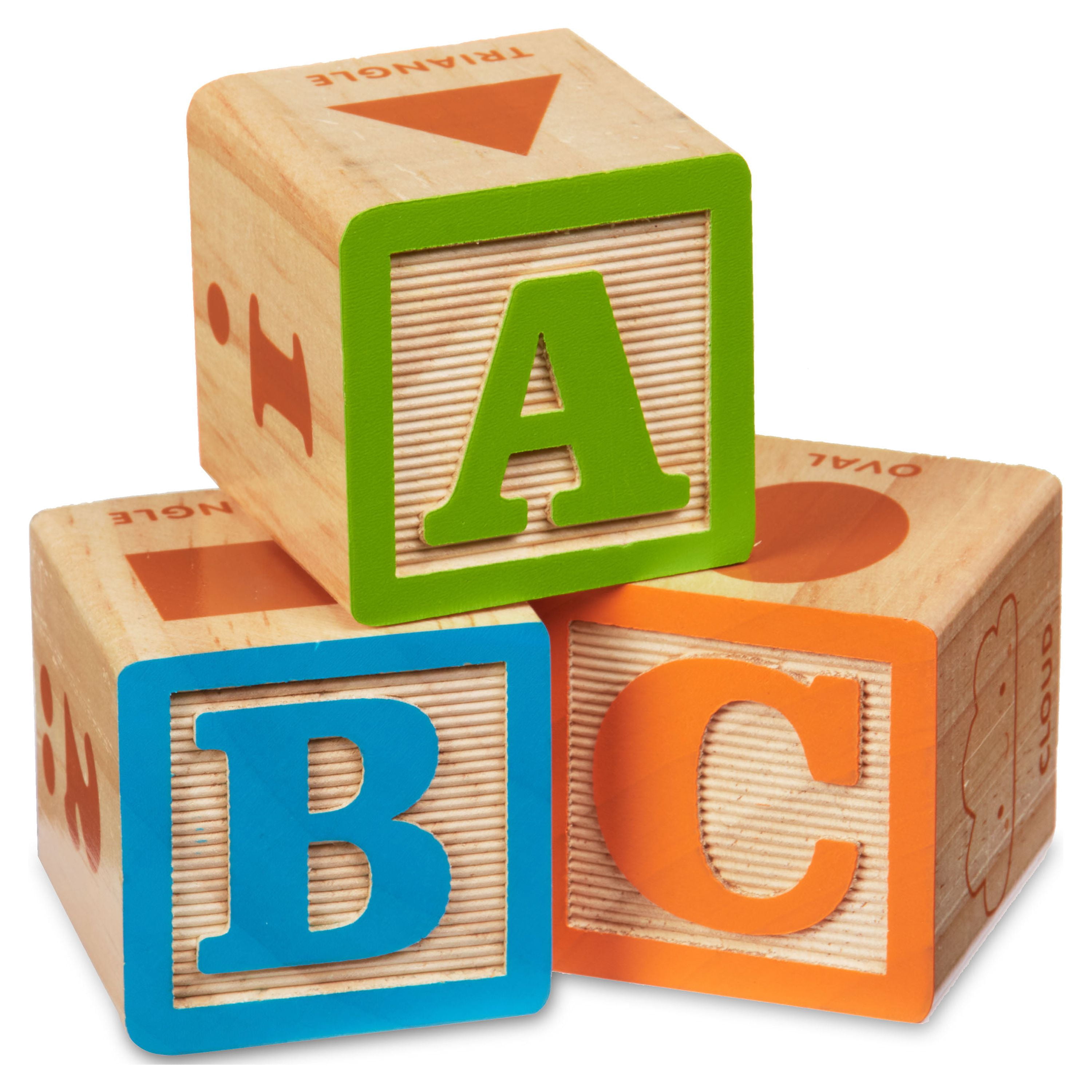 Spark Create Imagine Wood Alphabet Blocks Set, 40 Pieces