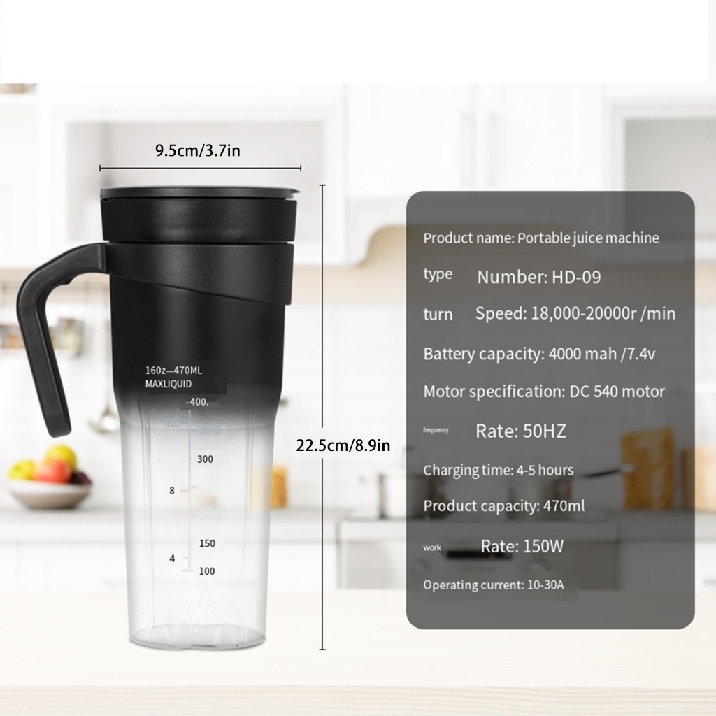Portable Shakes and 16Oz Portable Smoothie Rechargeable Juicer