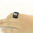 thumbnail image 4 of PAMTIER Men's Stainless Steel Square Vintage Animal Domineering Horse Punk Ring Black Size 10, 4 of 5