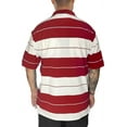 thumbnail image 2 of Mens Classic Old School Striped Midweight Pique Polo Shirt Street Casual Tshirt, 2 of 5