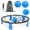 Blue, variant on S-HOME Portable Outdoor Roundnet Game Set with 2 Balls and Carry Bag for Beach Backyard Lawn Park Camping Fun, Yellow