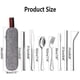 thumbnail image 5 of Set de utensillos de viaje, cuchillo, tenedor, cuchara, palillos, pajita, compacto, ligero, resistente, para camping, picnic, viajeros, de acero inoxidable, plegable, portátil, para, 5 of 8