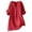 Red, variant on Women's Plus Size Cotton Linen Tunic, V Neck Half Button Down Casual Blouse, 3/4 Sleeve Relaxed Fit Top for Daily Wear, Work, Dating and Versatile Outfits JN L