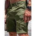 thumbnail image 4 of Men'S Cargo Shorts:Outdoor Wear with Multi-Functional Pockets Green S, 4 of 5