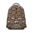 thumbnail image 3 of Boho Chic Daypack for Students - Tribal Design & Heavy Duty Oxford Material | 17" Laptop Compartment, Water-Resistant Backpack for School, Dorm & Commuter Essentials, 3 of 6