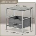 thumbnail image 2 of Sorbus 2-Drawer Nightstand Side Table: Cozy Bedside Storage & Functional Accent Piece (Set of 2), 2 of 8