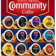 12-Pack Community Coffee K-Cup Sample Pack, 9 Different Flavors and Roasts