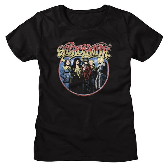 Aerosmith Circle Black Women's T-Shirt