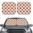 thumbnail image 2 of Xecao Rose Flowers for Foldable Car Sun Shades (2-Pack) offer sun protection with an easy-fold design for convenient windshield shading., 2 of 7