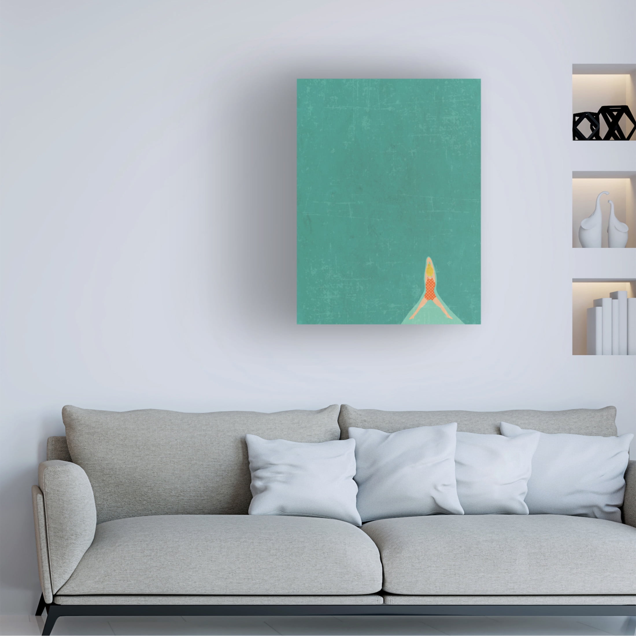 Trademark Fine Art Jon Downer  Open Water blonde 2 Canvas Wall Art