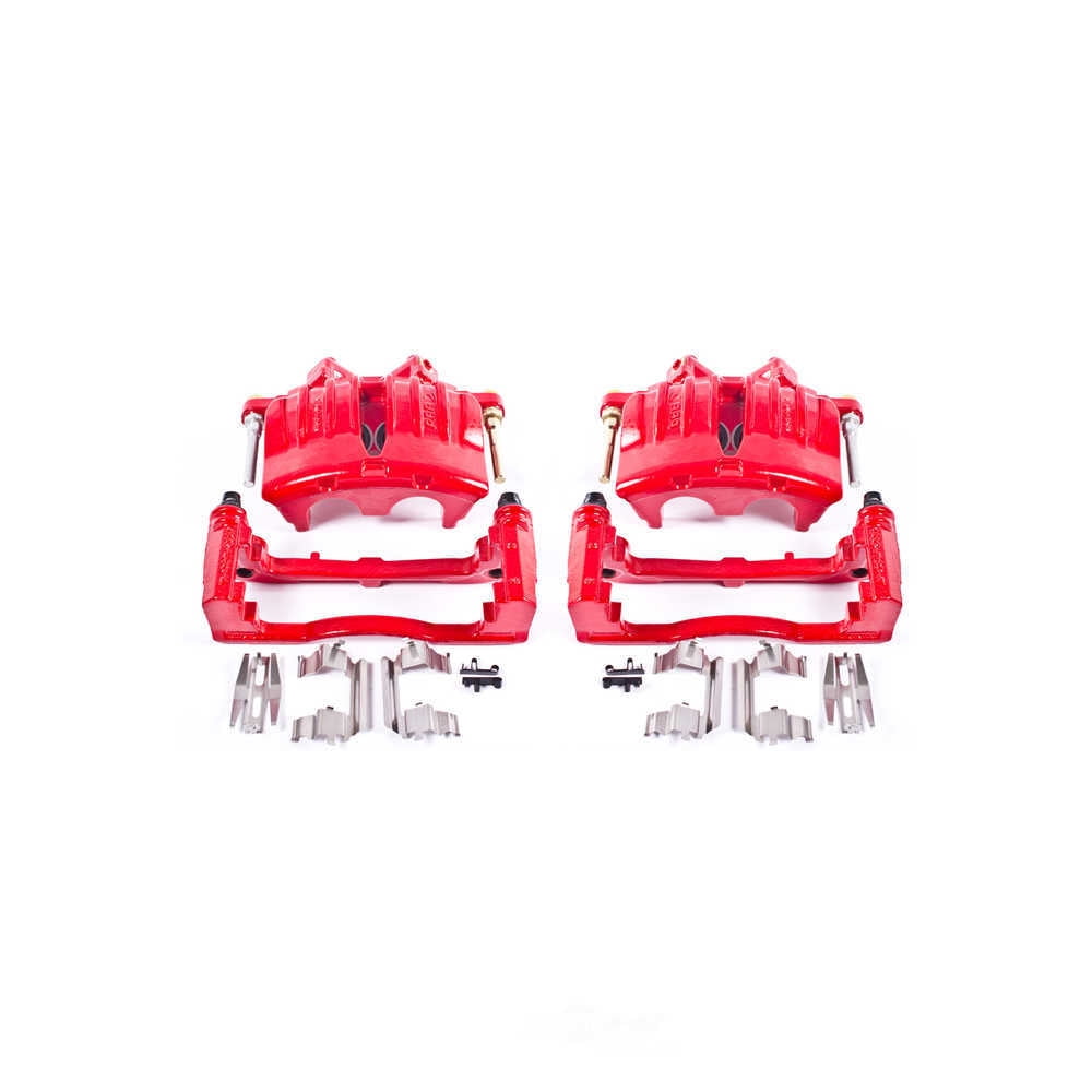 Power Stop S4798A Red Powder-Coated Performance Calipers -Front