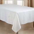 thumbnail image 6 of Fennco Styles Delicate Woven Jacquard Stripe Tablecloth - White Table Cover for Home, Dining Room DÃ©cor, Banquets, Family Gathering, Wedding and Special Occasion, 6 of 9