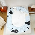 thumbnail image 5 of Feelyou Funny Black Cat Queen Sheet Sets for Teens, Kawaii Kitten Animal Flat Sheet, Cartoon Cute Ghost Queen Fitted Sheet, Super Cozy Room Decor, 4pcs, 5 of 7