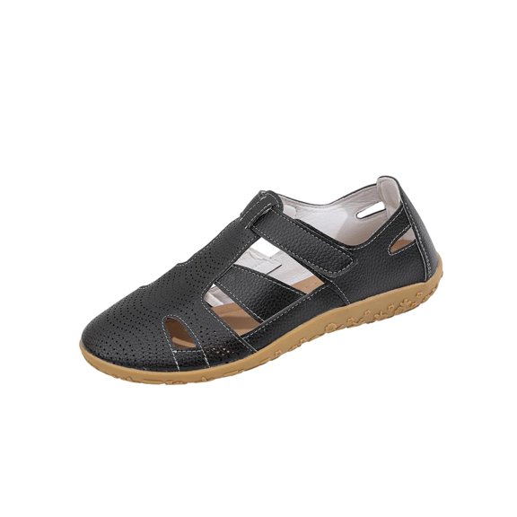 Wensltd Women's Sandals Closed Toe Flat Sandals With Adjustable Straps For Casual Summer And Everyday Wear