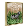 thumbnail image 4 of Stupell Industries Jungle Life Zebra Animals & Insects Painting Gold Floater Framed Canvas Art Print Wall Art, 25 x 25, 4 of 10