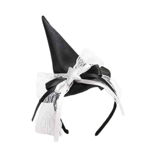 Halloween Witch Hat Headband Cosplay Kids Halloween Headband for Performance White