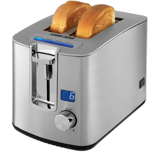 BLACK+DECKER 850W 2Slice Toaster with Digital Display, TR1280S