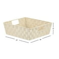 thumbnail image 5 of Home Basics Large Polyester Woven Strap Storage Bin With Handles, Ivory (6 Pack), 5 of 7