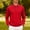 Red, variant on FRSASU Mens Spring Long Sleeve Polo Shirt Breathable Business Stripe Edge Solid Color Outdoor Golf Shirts Tops White