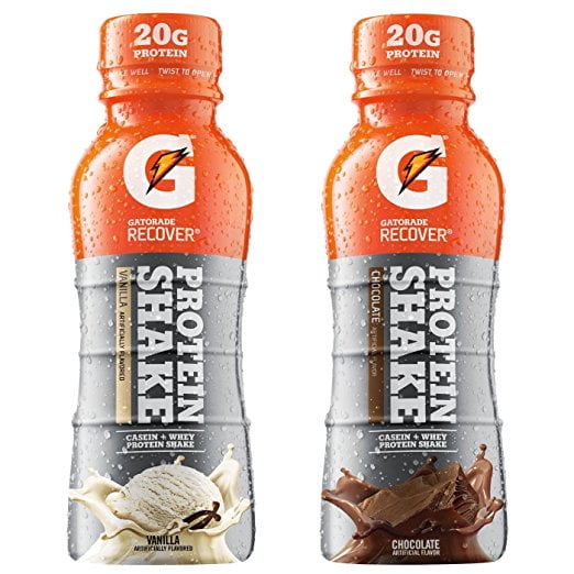 Gatorade Recover Protein Shakes, Variety Pack, 11.16 Fl Oz, 12 Count