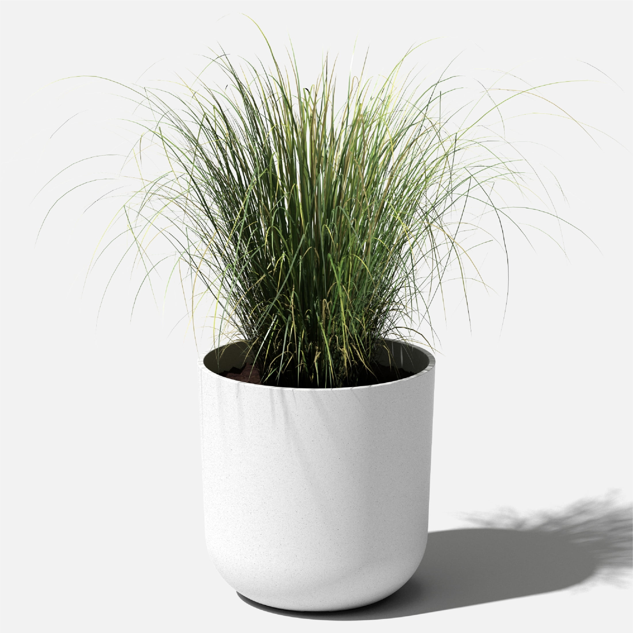 Veradek Mason Series Kona 15" Plastic-Stone Planter - White