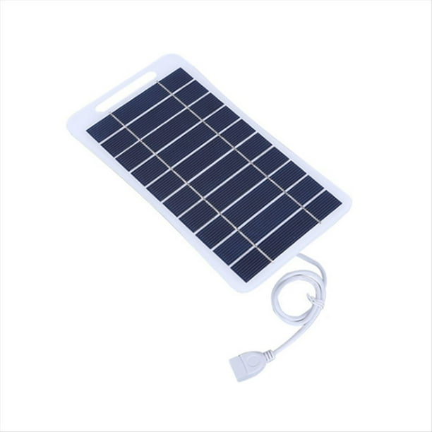 Panel Solar Portátil de 2 W y 5 V con USB: Estabilizador de Carga Seguro, Cargador de Batería, Fuente de Alimentación para Exteriores para Acampar