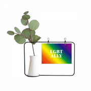Gradient LGBT Ally Rainbow Metal Picture Frame Cerac Vase Decor