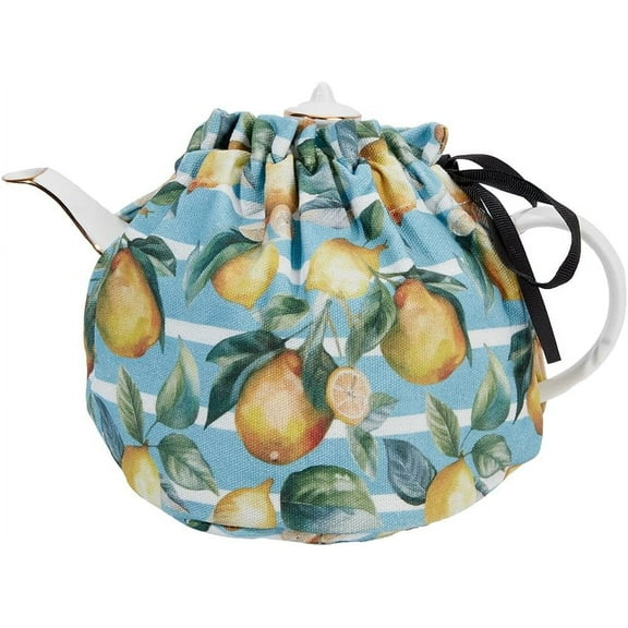 Polycotton Tea Cozies Teapot Keep Warm Cover for Home Kitchen Decor Lemon 175x260mm