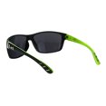 thumbnail image 4 of Locs Mens Oversize Warp Cholo Gangster Plastic Sunglasses Matte Black Green, 4 of 4