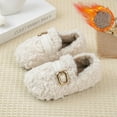 thumbnail image 2 of Miluxas Girls Winter Warm Shoes Soft-Soled Plush-Lined Slip-on Kids Winter Fleece Casual Shoes for Girls Beige 11(28), 2 of 5