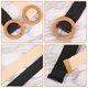 thumbnail image 4 of Qarigey 2Pcs Female Woven Waistband with Pin Coat Buckle Belts Decoration Cummerbund Ladies Casual Sweater Knitting Accessories Dress Type2, 4 of 6
